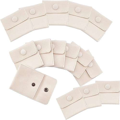 La mejor comparación de Bolsas para joyas , tabla con los diez mejores. 41 Bolsa De Joyería De Terciopelo 15pcs, Bolsa De Almacenamiento De Joyería Beige, Adecuada Para Anillos, Collares, Pendientes, Pulseras Y Envases De Regalos Festivos, 7 * 7cm