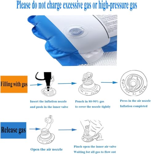 Trrrioosy Pool Floats 2 Stück Aufblasbare Wasserhängematte Schwimmbett 4-in-1 Wasser Hängematte für Erwachsene Faltbars Pool Schwimmstuhl Wasser Lounge Party Spielzeug mit Luftpumpe