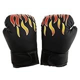 predolo 1 Paar TKD Taekwondo Sparring Handschuhe Kinder Fäustlinge Kickboxen Boxen MMA Judo PU Schaumstoff Handprotektor für Kindertraining Kampfsportkurse, Schwarz 7 Zoll, wie beschrieben
