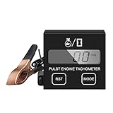 Small Digital Engine Inductive Tachometer Digital Chainsaw Replaceable Battery Waterproof Tachometer for Chainsaw Marine ATV Motorcycle UTV Engine