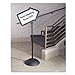 Double-Sided Arrow Sign, Dry Erase Magnetic Steel, 25 1/2 x 60, Black Frame (1)