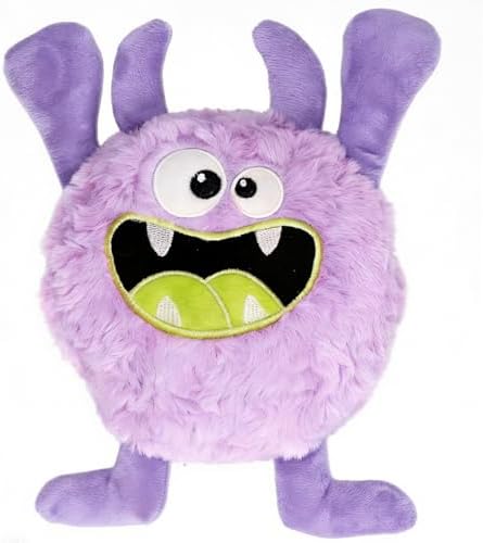 HUGEME Plush Squeaky Dog Toy, Crinkle Stuffed Dog Toy Keep Them Busy Tug of War Birthday Dog Chew Toy for Small Medium Large Dogs (Purple)