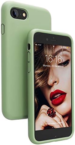 JASBON iPhone SE 2022 Case,iPhone SE 2020 Case,iPhone 8 Case,iPhone 7 Case, Liquide Silicone Phone Case Gel Rubber Soft Touch Cover Full Protective Case for iPhone 7/8/SE 2/SE 3-Grass Green