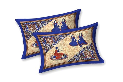Image of Monique Bedsheet Set | 144 TC Cotton Bedsheet for Double Bed with 2 Pillow Cover