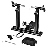 RESISTENTE: Cicloentrenador para bici hecho de acero resistente para un uso prolongado a largo plazo. Con rodillos de precisión mecanizados para reducir el desgaste de los neumáticos.