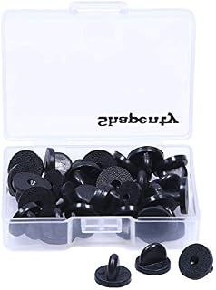 Shapenty Clutch PVC Rubber Pin Backs Keepers Replacement Uniform Badge Comfort Fit Tie