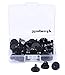 Shapenty Butterfly Clutch PVC Rubber Pin Backs Keepers Replacement Uniform Badge Comfort Fit Tie Tack Lapel Pin Backing Holder Clasp (Black, 30PCS)