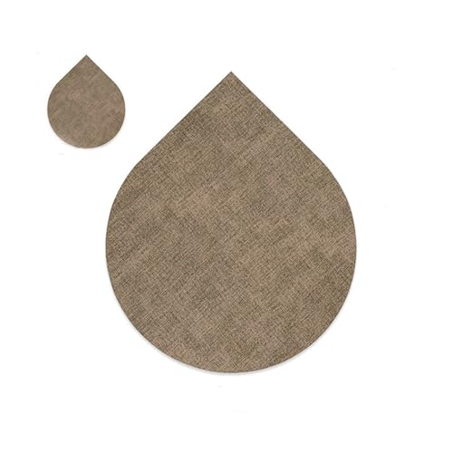 Hoisy Individuales Mesa para 8, 38 x 46 CM Marrón Mantel Individual para Mesa Gota de Agua, Color Sólido con Gota de Agua