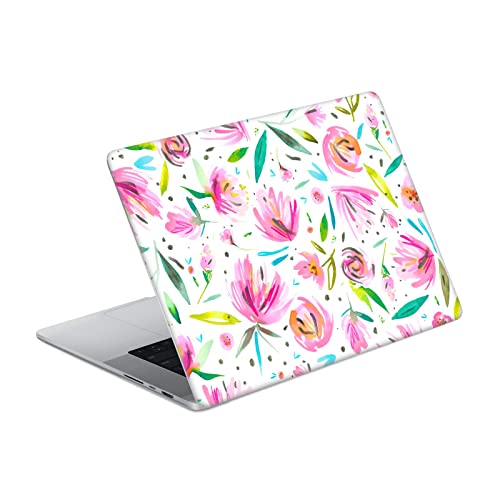 Autocollant anti rayure MacBook Pro 14 A2442 design pivoines roses