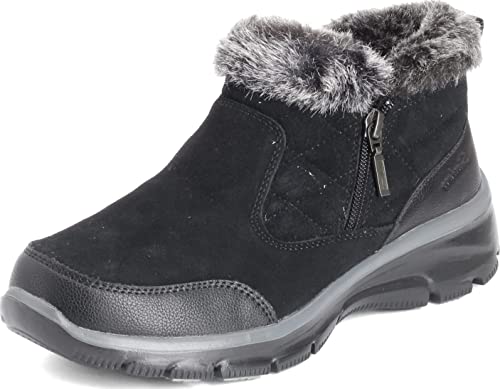 Skechers Women's Easy Going-Girl Crush Ankle Boot, Black, 5.5