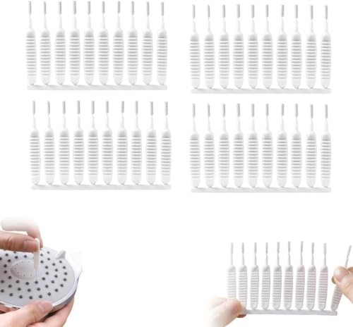 Image of Gap Hole Anti-Clogging Cleaning Brush, 2026 Upgrade Shower Head Brush Shower Head Cleaning Brush Shower Head Cleaner Tool Multifunctional Shower Head Cleaning Brushes for Household Bathroom (40Pack)