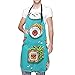 Schürzen für Sushi und Sashimi im Kawaii-Stil für Frauen, wasserdicht, Kittel, ölbeständig, Küche, wasserabweisend, mit großen Taschen, verstellbar, süße Schürze, kreatives Grillen, Backen für Männer,