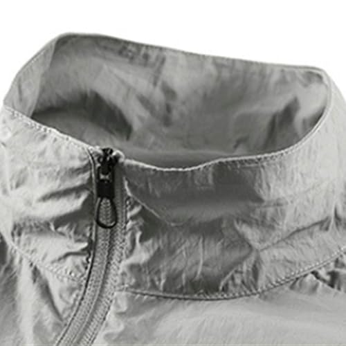 Quick-Dry Men's UV Shirt UPF 50+ Sun Protective Zip Up Lightweight Jackets Fishing Tops Long Sleeve Summer Wear3