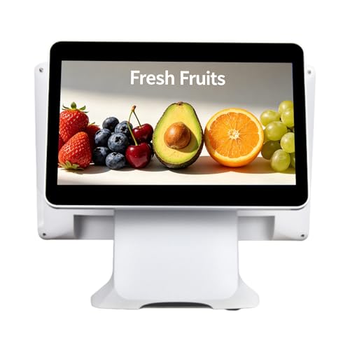 PRECISTECH Caja Registradora Táctil Doble Pantalla Tpv para Restaurante Comercio Negocio Supermercado Punto De Venta Retail Windows 10 Pequeñas Empresas