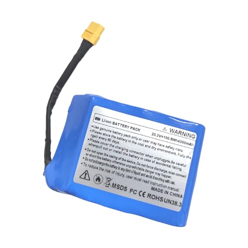 25.2V 4000mAh Hoverboard Battery - Compact 3.93x2.55x2.16in Design, Universal Fit, 100.8Wh