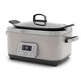 GreenPan Elite 14-in-1 Programmable 6QT Electric Slow Cooker, Dishwasher Safe Lid & Removable Crock, PFAS-Free Healthy Ceramic Nonstick Multi-Cooker, Sear, Sauté, Brown, Steam Basket, Roast, Clay