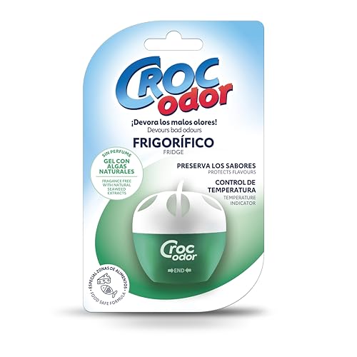 Croc Odor - Absorbe Olores para Frigorífico | Con Algas Naturales | Sin Perfume | Indicador de Temperatura | 33g