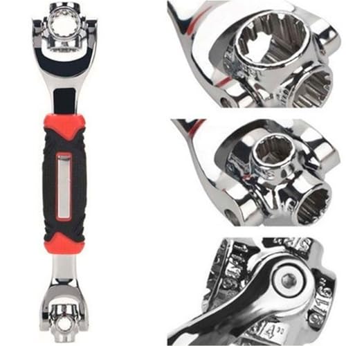 Chave de Soquete 48 em 1 Universal Rotação 360º Graus Tiger Wrench Chave de Boca Ferramenta Ajustáve