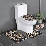 Photo Gallery broleo set di 3 tappetini da bagno assorbenti ad asciugatura rapida, antiscivolo, resistenti, facili da pulire, con immagine di farfalle bianche dorate Photo Gallery broleo set di 3 tappetini da bagno assorbenti ad asciugatura rapida, antiscivolo, resistenti, facili da pulire, con immagine di farfalle bianche dorate