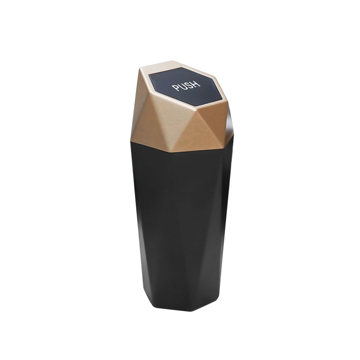 Car Trash Can, Mini Plastics Portable Auto Rubbish Bin with Lid, Leakproof Diamond Design Garbage Holder, Small Waterproof Vehicle Dustbin for Automotive, Kitchen, Home, Office