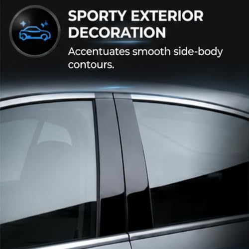 Image of Door Pillar Decal, Gloss Black Pillar Post Decal Trim for Charger 2011-2021
