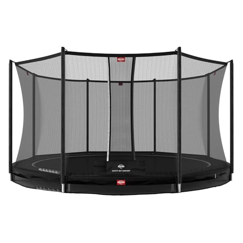 BERG Trampoline Favorit InGround 380 + Filet de Sécurité Comfort Noir