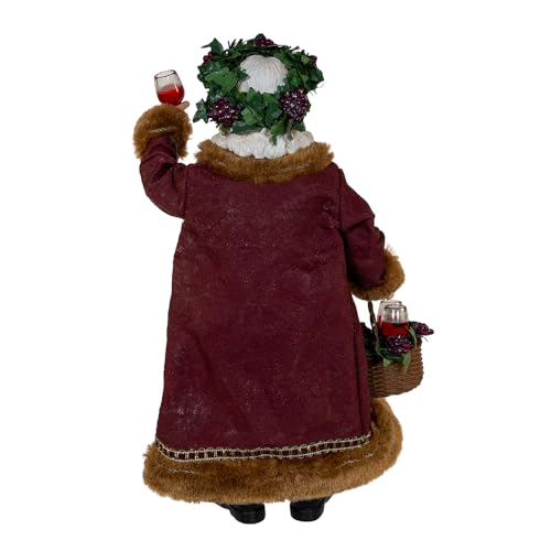 Kurt Adler Fabriché™ Père Noël à vin de collection haute finition 26,7 cm