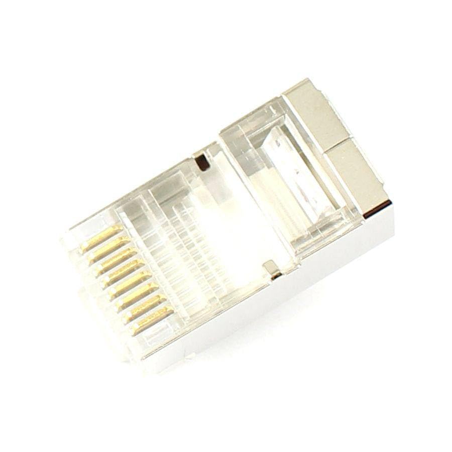 Generic 100 Pcs RJ45 8P8C Shielded Modular Plug Cat5 LAN Connector
