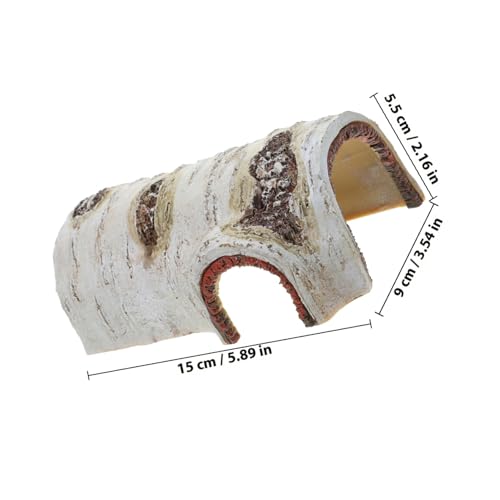COOLHIYA 爬虫類シェルター 小型ペット用硬質樹脂製隠れ家 洞窟形状で日差し軽減 トカゲ 亀 ハムスター対応 テラリウム用 な避難所