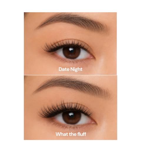 Image of EVOR Magnetic Eyelashes (Date Night & What The Fluff) Combo with Free Magnetic Eyeliner | Reusable Lightweight Lash Set for Natural Eye Makeup | Easy-to-Apply Magnetic Lash Kit for Women | 2 Pair