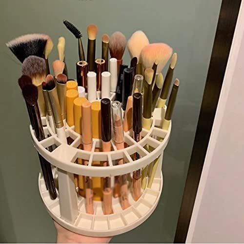 Caja de Almacenamiento de 49 Rejillas para brochas de Maquillaje, esmaltes de uñas, cosméticos, Herramientas de Maquillaje, Soporte para bolígrafos.