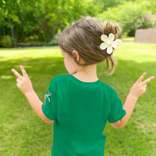 Image of Girls Cute Christian Shirts Kids Pink Bow Shirt Jesus God Faith Tshirts Aesthetic Cross Bible Verse Graphic Tee Tops
