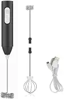 Mini Mixer Portátil Misturador de Bebidas Recarregável USB Espumador de Leite Batedor de Ovos Cozinha Cafe Multiuso Sem Fio Premium