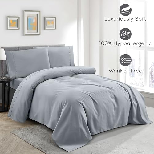 image for Mueller Luxury 4 Piece Twin XL Sheet Sets - Ultra-Soft 1800 Series, Co