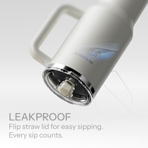 Easy Clean Pro Tumbler - 40 oz Water Bottle with Handle&Quick-Disassemble Flip Straw, Leakproof,Insulated Stainless Steel, Dishwasher Safe, BPA-Free Gifts for Women & Men - Image 6