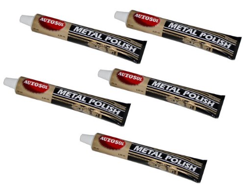5 X CHROMPOLITUR METALL CHROM-POLITUR EDEL CHROMGLANZ AUTOSOL JE 75ML=375ML NEU
