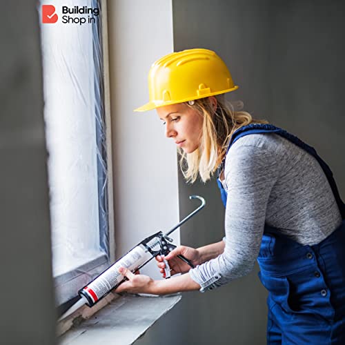 Image of Buildingshop.in Wacker Silicon Glue For Glass Transparent (PACK OF 5) (10.1 oz Tube) For Waterproofing Windows, Aquarium, Tiles, Kitchen Also For Bonding Gel Gun (Wacker GP, Black)