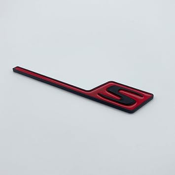 3D ABS Car Rear Trunk Badge Decal Emblem Sticker S Logo Fit For Mercedes AMG A GLA CLA 45 GLE GLC C E 63 S X156 W205 W212 W207 W176Matte black red big
