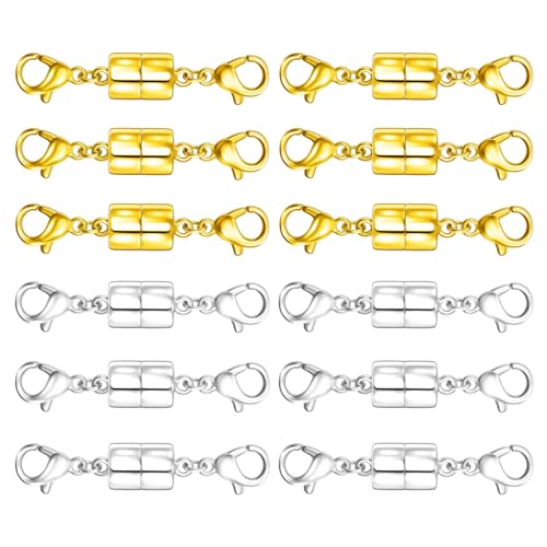 OHINGLT Magnetic Necklace Clasps and Closures with Double Lobster Clasp