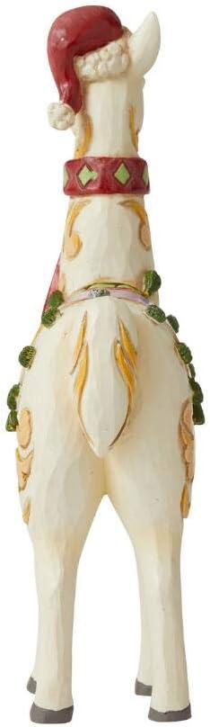 Enesco Jim Shore Heartwood Creek FA-La-Llama with Scarf Pint-Sized Figurine, 5.63 Inch, Multicolor