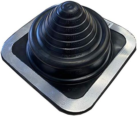 Dektite Premium Rubber Pipe Flashing - Black EPDM - Suits 5-127mm Diameter Pipes