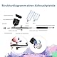 Daakro 38PSI Dual Action Airbrush Set, wiederaufladbare kabellose Spritzpistole mit Kompressor mit 17 Zubehör, Tragbare Mini pritzpistole mit Kompressor für Kunst, Make-up, Kuchen dekorieren