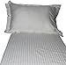 Produktbild White Stripe King Duvet Set In Egyptian Cotton 800 Thread Count by Scala