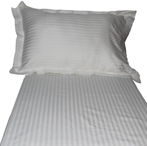 White Stripe King Duvet Set In Egyptian Cotton 800 Thread Count...