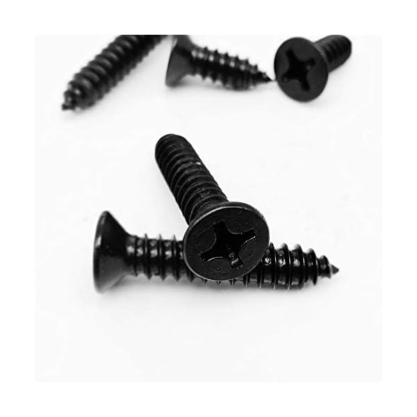 NOTRUY Maschinenschrauben Holzschrauben 10/100 m1 m2 m2 m2.5 m3 m3 m3 m4 Mini klein schwarz 304 Edelstahl Kreuz Flacher… – Bild 5