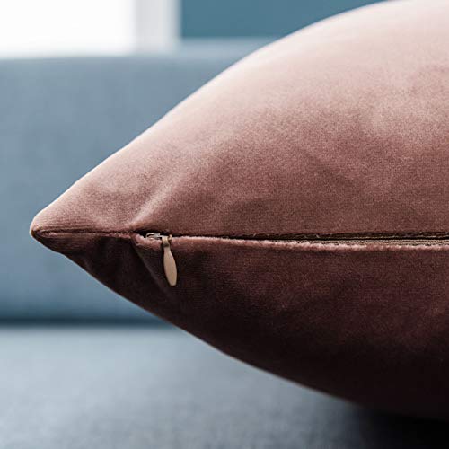 Image of JUSPURBET 16x16 Decorative Velvet Throw Pillow Covers Cases Set of 2,Jam | Modern Soft Cushion Covers Cases with Hidden Zipper for Couch Sofa Bed Living Room Bedroom Home Decor
