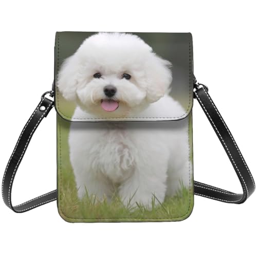 Sac portable bichon frisé en cuir noir : idéal pour vos balades en ville et sorties