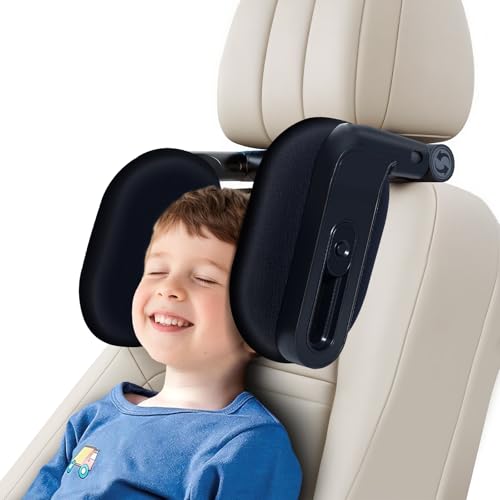 Poggiatesta Auto Bambini & Adulti | Poggia Testa Girevole 360° 2025 | Cuscino Memory Foam | Meccanismo 3 Punti | Per Dormire in Macchina