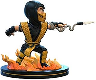 Quantum Mechanix Mortal Kombat Scorpion Q-Fig Figure, Yellow, 4 inches