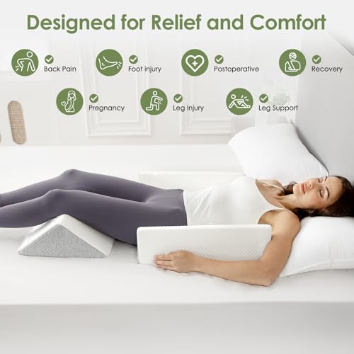 Rpomu WP01 Bed Wedges & Body Positioners 3 In 1, Wedge Pillow For Back Pain Relief, Triangle Bed Wedge Pillow For Side Sleeping, Elderly, Bed Sores, After Surgery, Knees Elevated, Pregnancy thumb #2